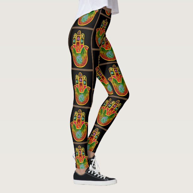 Damasker för Mah Jongg Hamsa Leggings (Höger)