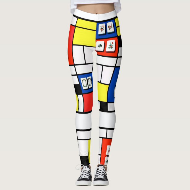 Damasker för Mah Jonng-Mondrian Leggings (Framsida)