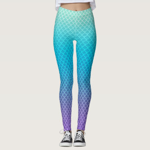 Damasker för mönster för AquaOmbre sjöjungfru Leggings