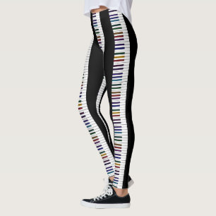 Damasker för musik för regnbåge- och leggings
