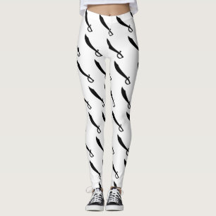 Damasker för piratCutlasstryck för Gasparilla Leggings