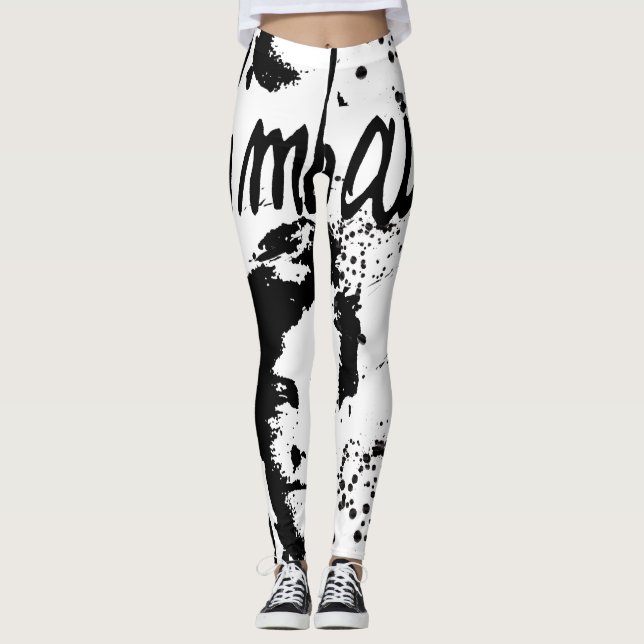 Damasker för RIMBAUD-grafittistil Leggings (Framsida)