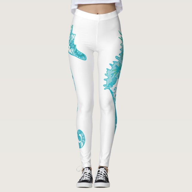 Damasker för Seahorsekonstanpassningsbar Leggings (Framsida)
