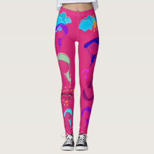 Damasker för shock rosaParaglidingskälmskt Leggings