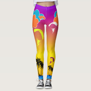 Damasker för solnedgångParaglidingskälmskt Leggings