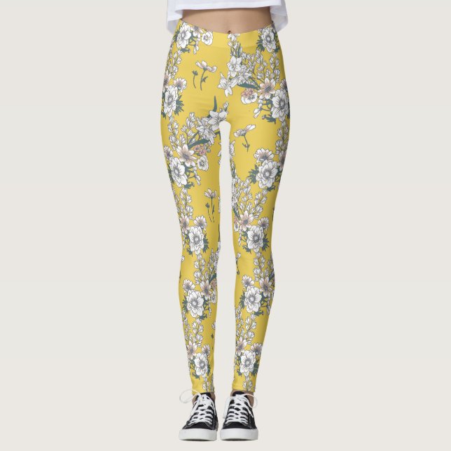 Damasker för sommarbrisblommigt leggings (Framsida)