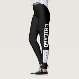 Damasker för sportar för Chicago stadsflagga Leggings