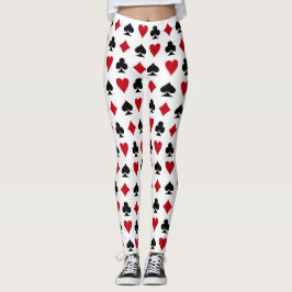 Damasker för stil för kortkostympoker lycklig leggings