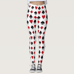 Damasker för stil för kortkostympoker lycklig leggings