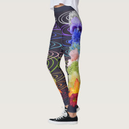 Damasker för tryck för Chakra blommadesign Leggings