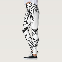 Damasker för vittigertryck leggings
