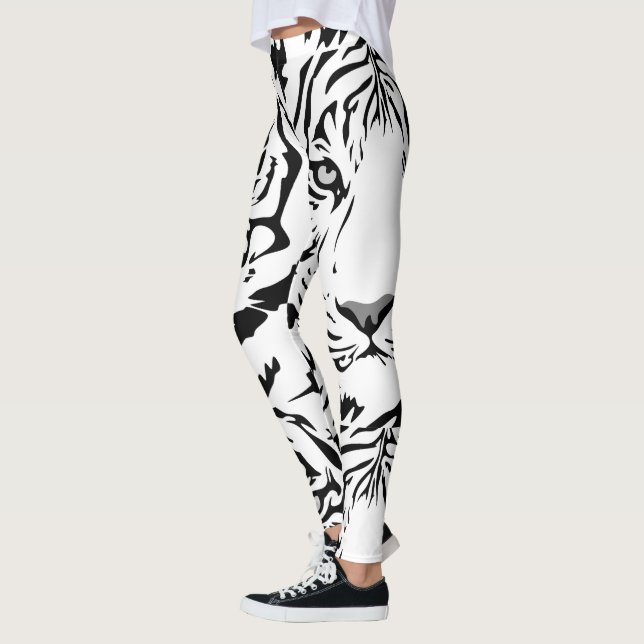 Damasker för vittigertryck leggings (Vänster)
