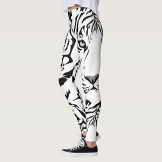 Damasker för vittigertryck leggings