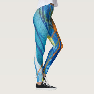 Damasker för Yoga för CALactive blåttfristil Leggings