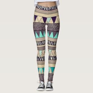Damasker/indianmönster Leggings