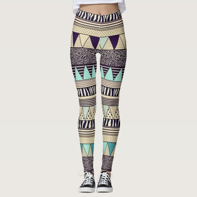 Damasker/indianmönster Leggings (Framsida)