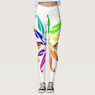 Damasker - lövrik färg rullar leggings