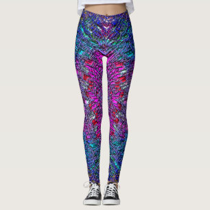 Damasker med abstrakt konst leggings