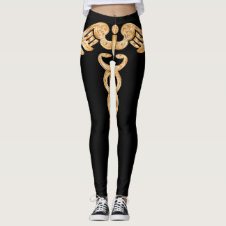 Damasker med caduceusdesign leggings