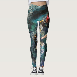 Damasker med fisknät leggings