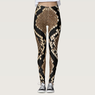 Damasker-Ormen flår struktur Leggings