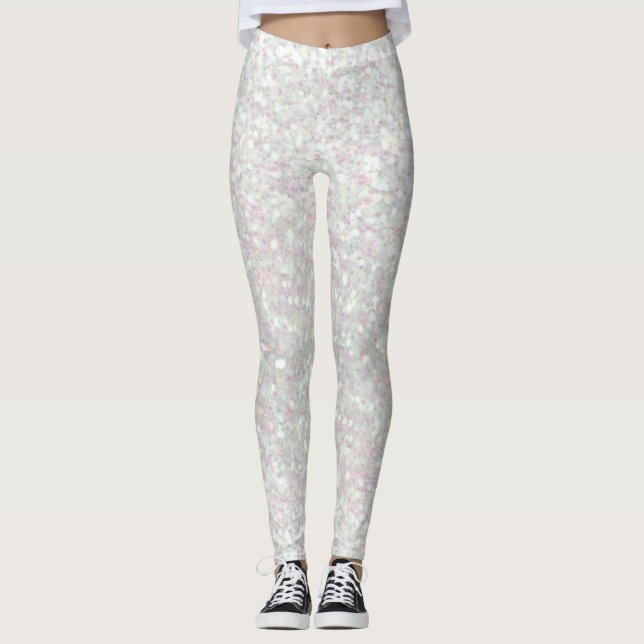 Damasker - regnbågsskimrande glitter leggings (Framsida)