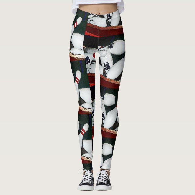 Damasker: Sportsamling (bowlingstift 2) Leggings (Framsida)