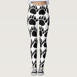 Damasker - stor björntryckchic leggings
