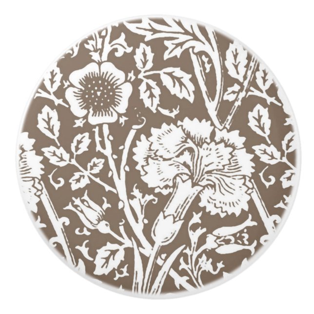 Damasker, svep och vit Art nouveau Knopp (Framsidan)
