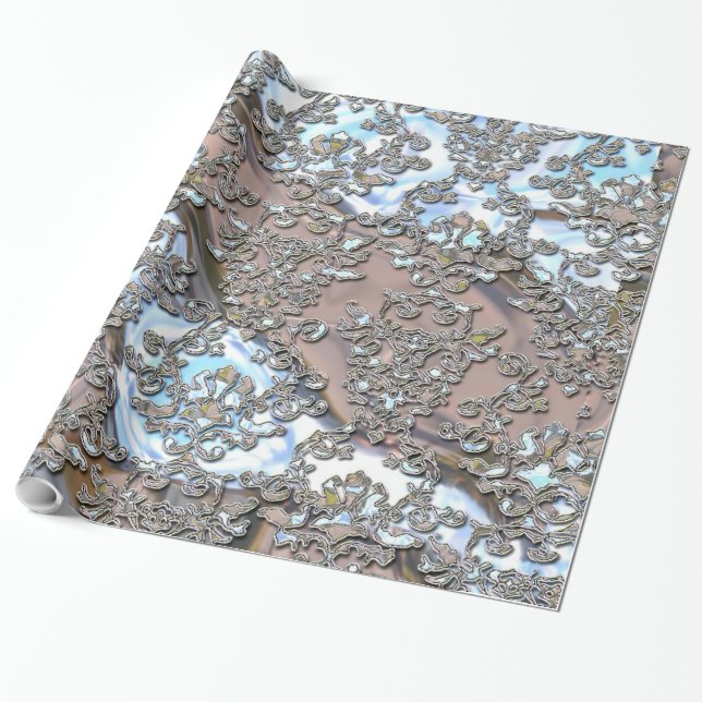 Damaskflöde Dance Presentpapper (Utrullad)