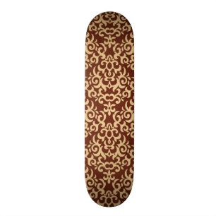 Damaskmönster på gradientbakgrund mini skateboard bräda 18,5 cm
