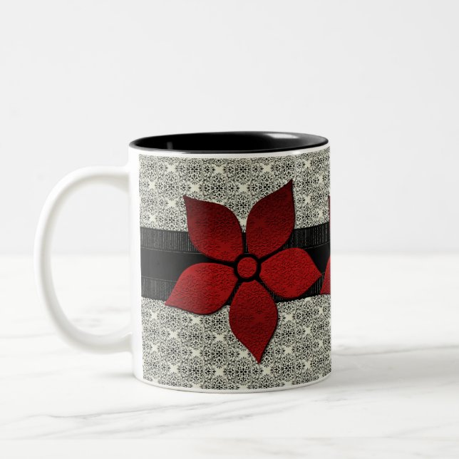 Damaskolor stripe Gräns Mugg (Vänster)