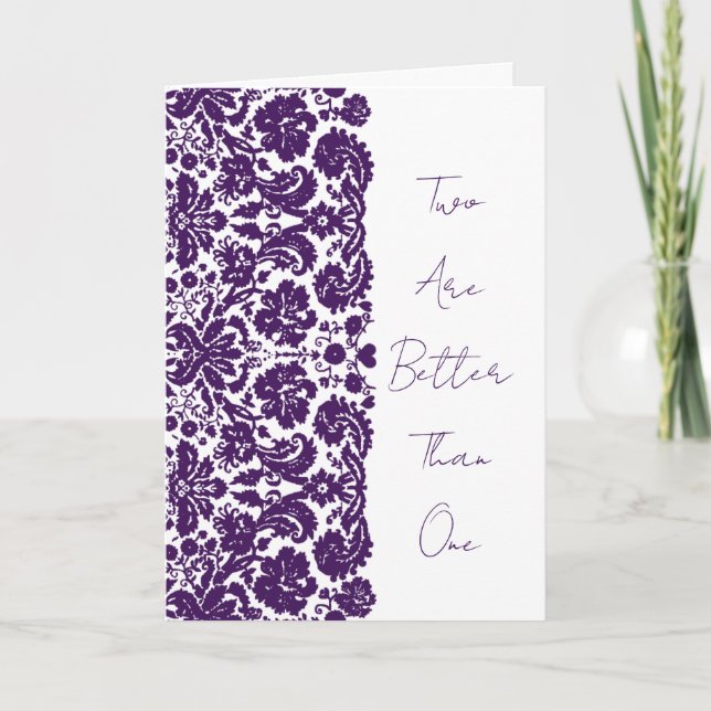 Damaskröllopapper - Christian Scripture Inbjudan (Framsida)