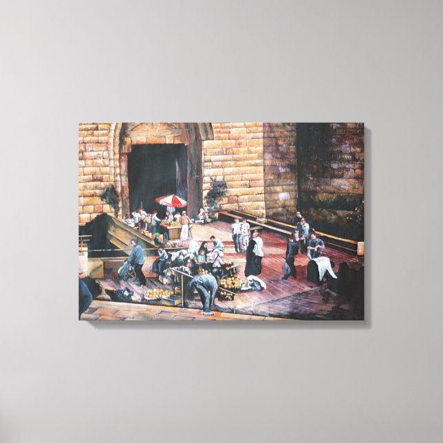 Damaskus Golden Grind, Gamla Jerusalem Canvastryck (Framsida)