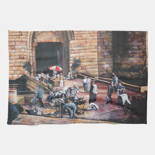 Damaskus Golden Grind, Gamla Jerusalem Kökshandduk (Horisontell)