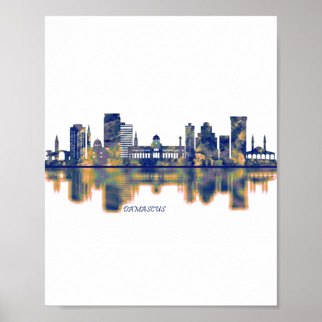 Damaskus Skyline Poster (Framsidan)