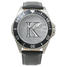 Damaskus Steel Mönster Anpassningsbar Monogram