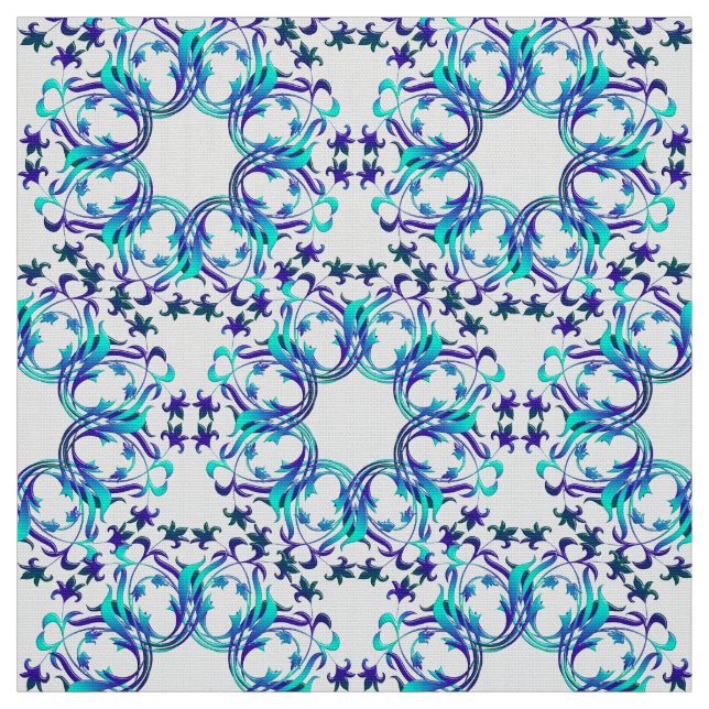 damast cirklar mönster tyg (Provkarta)