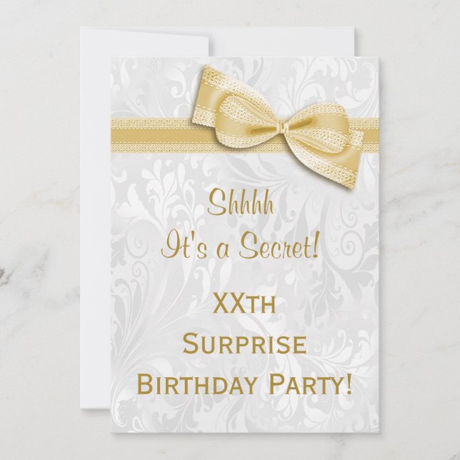 Damast och pilbåge för XXth Inbjudningar (Framsida)