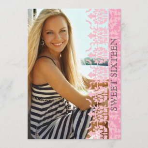 Damast ser igenom fotoinbjudan inbjudningar