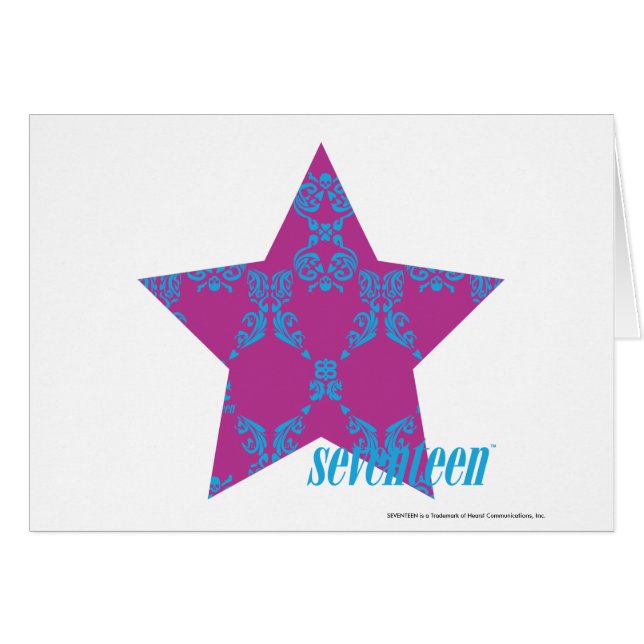 Damastast Aqua-Lilor 3 Hälsningskort (Framsidan Horizontal)