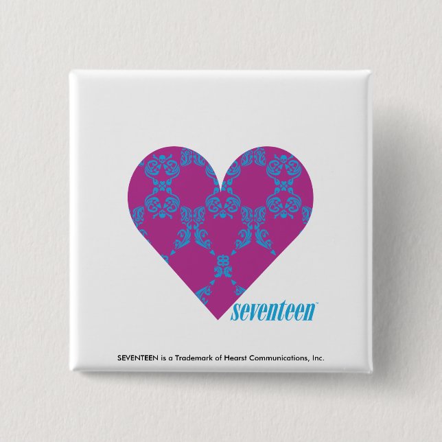 Damastast Aqua-Lilor 4 Knapp (Framsida)