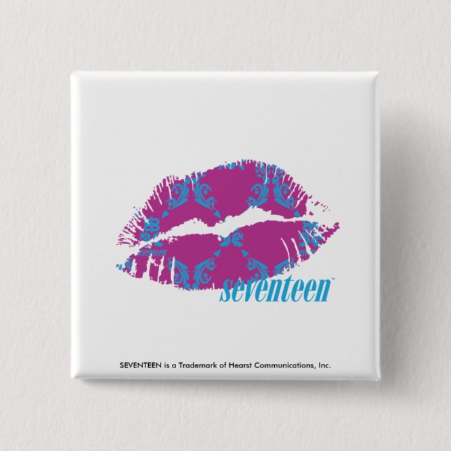 Damastast Aqua-Lilor Knapp (Framsida)