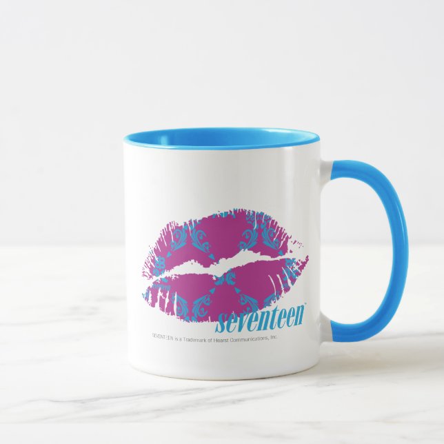 Damastast Aqua-Lilor Mugg (Höger)