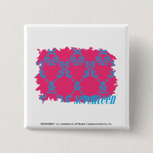 Damastast Aqua-Magenta 3 Knapp