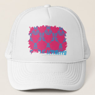 Damastast Aqua-Magenta 3 Truckerkeps