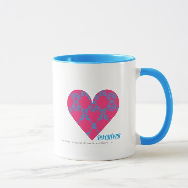 Damastast Aqua-Magenta 4 Mugg (Höger)