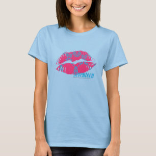 Damastast Aqua-Magenta T Shirt