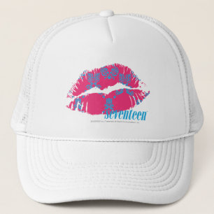 Damastast Aqua-Magenta Truckerkeps