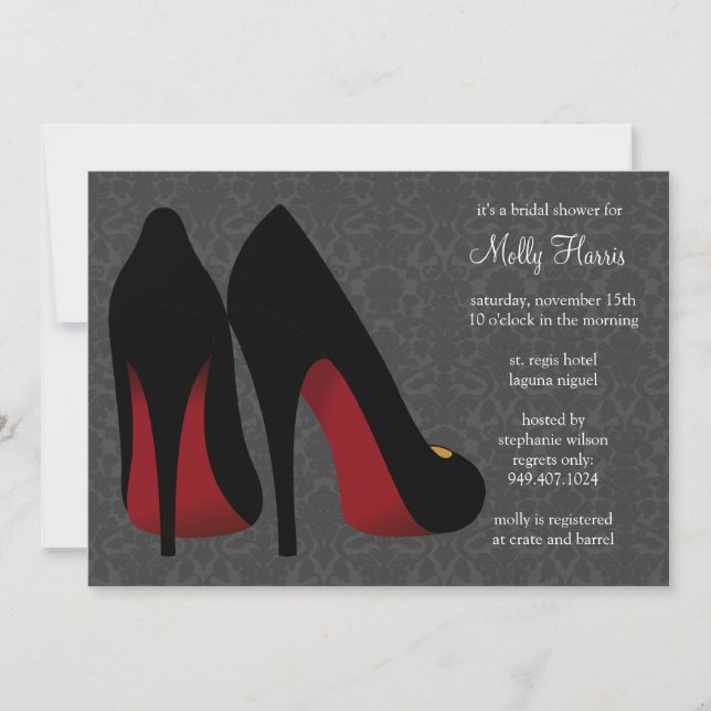 Damastast Bachelorette partyinbjudan Inbjudningar (Framsida)